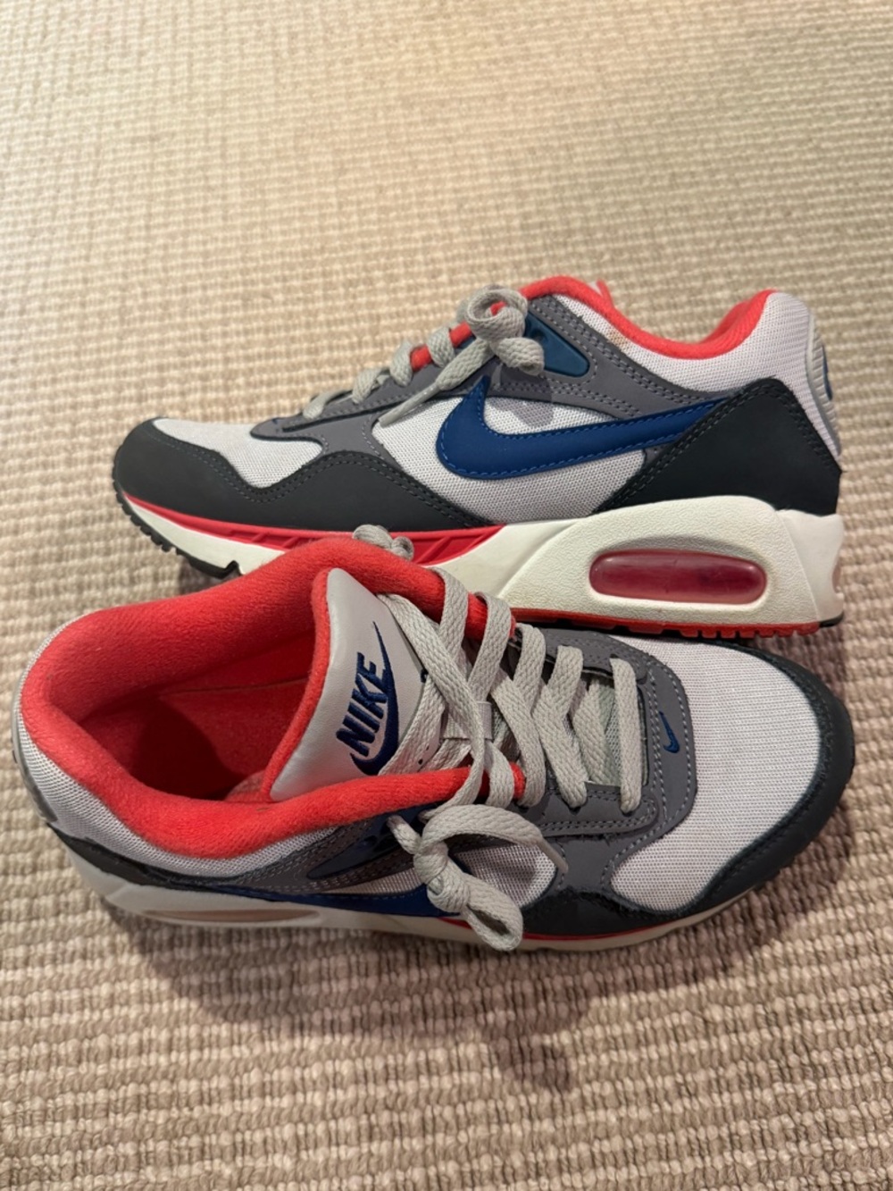 Nike Grey, Blue & Coral Air Max Sneakers
